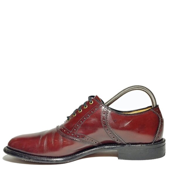 Austin Reed USA Made Glossy Spectator Brogue Sz 9N - Picture 8 of 12